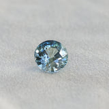 2.08CT ROUND MADAGASCAR SAPPHIRE, BICOLOR BLUE AND WHITE, UNTREATED, 7.5X4.9MM