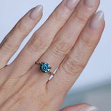 2.34CT ROUND PRECISION CUT MONTANA SAPPHIRE, OCEAN BLUE, UNTREATED, 7.44X5.50MM