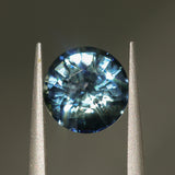 2.08CT ROUND MADAGASCAR SAPPHIRE, BICOLOR BLUE AND WHITE, UNTREATED, 7.5X4.9MM