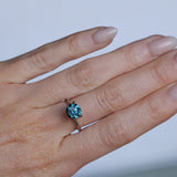 2.34CT ROUND PRECISION CUT MONTANA SAPPHIRE, OCEAN BLUE, UNTREATED, 7.44X5.50MM