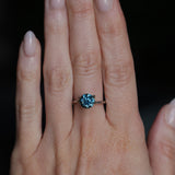 2.34CT ROUND PRECISION CUT MONTANA SAPPHIRE, OCEAN BLUE, UNTREATED, 7.44X5.50MM