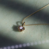 4.25ct Natural Champagne Zircon Heart Prong Pendant in 14k Yellow Gold