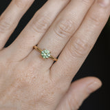 1.01ct Round Green Montana Sapphire Classic Four Prong Solitaire in 14k Yellow Gold
