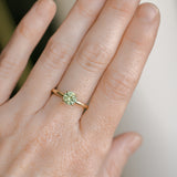 1.01ct Round Green Montana Sapphire Classic Four Prong Solitaire in 14k Yellow Gold