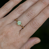 1.01ct Round Green Montana Sapphire Classic Four Prong Solitaire in 14k Yellow Gold