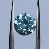 2.38CT ROUND PRECISION CUT MONTANA SAPPHIRE, MEDIUM BLUE, UNTREATED, 7.69X5.31MM - APPRAISED STONE