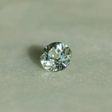 1.68CT ROUND MADAGASCAR SAPPHIRE, WHITE AND LIGHT YELLOW, UNTREATED, 7.1X4.6MM
