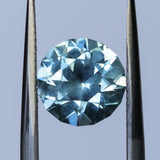2.38CT ROUND PRECISION CUT MONTANA SAPPHIRE, MEDIUM BLUE, UNTREATED, 7.69X5.31MM - APPRAISED STONE