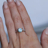 2.38CT ROUND PRECISION CUT MONTANA SAPPHIRE, MEDIUM BLUE, UNTREATED, 7.69X5.31MM - APPRAISED STONE