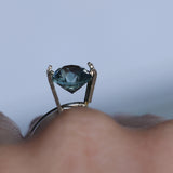 2.38CT ROUND PRECISION CUT MONTANA SAPPHIRE, MEDIUM BLUE, UNTREATED, 7.69X5.31MM - APPRAISED STONE