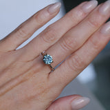 2.38CT ROUND PRECISION CUT MONTANA SAPPHIRE, MEDIUM BLUE, UNTREATED, 7.69X5.31MM - APPRAISED STONE