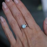 2.38CT ROUND PRECISION CUT MONTANA SAPPHIRE, MEDIUM BLUE, UNTREATED, 7.69X5.31MM - APPRAISED STONE