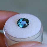 2.71CT OVAL MADAGASCAR SAPPHIRE, DEEP TEAL BLUE, 9.1X7.4X5MM