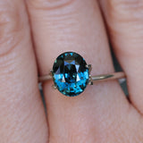2.71CT OVAL MADAGASCAR SAPPHIRE, DEEP TEAL BLUE, 9.1X7.4X5MM