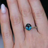 2.71CT OVAL MADAGASCAR SAPPHIRE, DEEP TEAL BLUE, 9.1X7.4X5MM