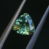 1.24CT TRILLION MADAGASCAR SAPPHIRE, LIGHT SPRING GREEN WITH YELLOW, 6.7MM