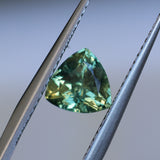 1.24CT TRILLION MADAGASCAR SAPPHIRE, LIGHT SPRING GREEN WITH YELLOW, 6.7MM