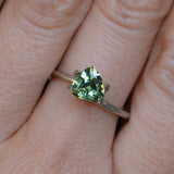 1.24CT TRILLION MADAGASCAR SAPPHIRE, LIGHT SPRING GREEN WITH YELLOW, 6.7MM