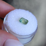 1.53CT RADIANT CUT MONTANA SAPPHIRE, PARTI GREEN YELLOW BLUE, 7.11X5.27X4.05MM
