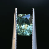 1.53CT RADIANT CUT MONTANA SAPPHIRE, PARTI GREEN YELLOW BLUE, 7.11X5.27X4.05MM