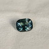 2.60CT CUSHION MADAGASCAR SAPPHIRE, PARTI TEAL BLUE AND WHITE, 8.9X7.2X4.7MM