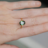 2.92CT OVAL AUSTRALIAN SAPPHIRE, DEEP FOREST GREEN, UNTREATED, 9.95X7.14X4.28MM