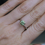 1.08CT ROUND PRECISION CUT MONTANA SAPPHIRE, LIGHT GREEN YELLOW, 5.9X4.03MM