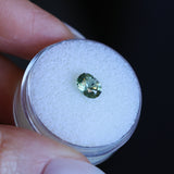 1.15CT PRECISION CUT OVAL MONTANA SAPPHIRE, LIGHT AQUA BLUE GREEN, 6.7X5.4X4.1MM
