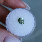 1.15CT PRECISION CUT OVAL MONTANA SAPPHIRE, LIGHT AQUA BLUE GREEN, 6.7X5.4X4.1MM