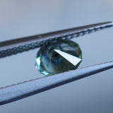 1.15CT PRECISION CUT OVAL MONTANA SAPPHIRE, LIGHT AQUA BLUE GREEN, 6.7X5.4X4.1MM