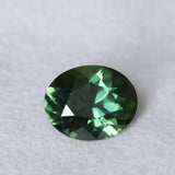 6.59CT OVAL MADAGASCAR SAPPHIRE, FOREST GREEN, UNTREATED, 12.5X10.1X6MM