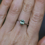 1.15CT PRECISION CUT OVAL MONTANA SAPPHIRE, LIGHT AQUA BLUE GREEN, 6.7X5.4X4.1MM