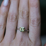 1.38CT PRECISION CUT SQUARE CUSHION MONTANA SAPPHIRE, GOLDEN YELLOW-GREEN, 6.1X6.1X4.2MM