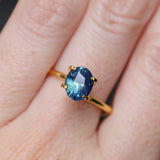 2.07CT OVAL MADAGASCAR SAPPHIRE, MEDIUM TEAL BLUE, UNTREATED, 8.1X6.6X5.1MM