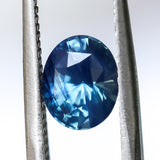 2.07CT OVAL MADAGASCAR SAPPHIRE, MEDIUM TEAL BLUE, UNTREATED, 8.1X6.6X5.1MM