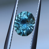 1.63CT PRECISION CUT OVAL MONTANA SAPPHIRE, COLOR SHIFTING TEAL TO MIDNIGHT BLUE, 7.5X6.04X4.6MM