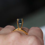 2.05CT MADAGASCAR EMERALD CUT SAPPHIRE, PARTI BLUE GREEN YELLOW, UNTREATED, 7.1X5.5X5MM