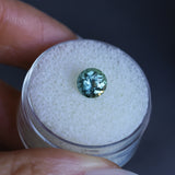 1.48CT ROUND MONTANA SAPPHIRE, LIGHT EARTHY TEAL, 6.7MM