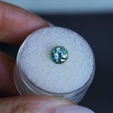 1.48CT ROUND MONTANA SAPPHIRE, LIGHT EARTHY TEAL, 6.7MM