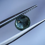 1.48CT ROUND MONTANA SAPPHIRE, LIGHT EARTHY TEAL, 6.7MM