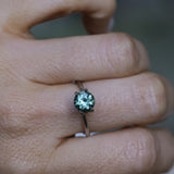 1.48CT ROUND MONTANA SAPPHIRE, LIGHT EARTHY TEAL, 6.7MM