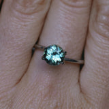 1.48CT ROUND MONTANA SAPPHIRE, LIGHT EARTHY TEAL, 6.7MM