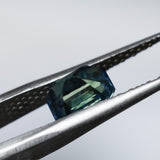 2.49CT MADAGASCAR EMERALD CUT SAPPHIRE, PARTI BLUE GREEN YELLOW, UNTREATED, 7.8X5.8X5.5MM