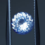 1.77CT ROUND MADAGASCAR SAPPHIRE, OPALESCENT WHITE BLUE VIOLET, 7.8MM