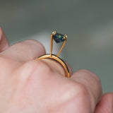 2.03CT MADAGASCAR RADIANT SAPPHIRE, GLOWY TEAL BLUE, UNTREATED, 6.7X6.09X4.7MM