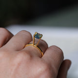 1.70CT MADAGASCAR RADIANT CUT SAPPHIRE, MEDIUM TO LIGHT TEAL BLUE GREEN, UNTREATED, 7.8X5.6X3.9MM