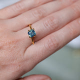 2.10CT MADAGASCAR RADIANT SAPPHIRE, GLOWY TEAL BLUE GREEN, UNTREATED, 6.3X6.2MM