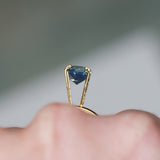 2.10CT MADAGASCAR RADIANT SAPPHIRE, GLOWY TEAL BLUE GREEN, UNTREATED, 6.3X6.2MM