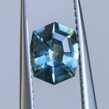 1.22CT MADAGASCAR SPECIAL GEO, BLUE GREY TEAL, 7.5X6.1X3.7MM