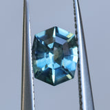 1.22CT MADAGASCAR SPECIAL GEO, BLUE GREY TEAL, 7.5X6.1X3.7MM